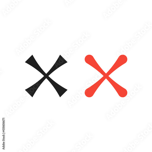 Cross icon flat vector illustration