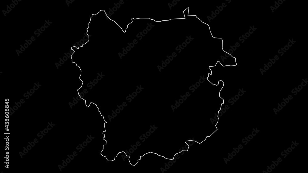 Kayes Mali region map outline animation Kayes Mali region map outline animation