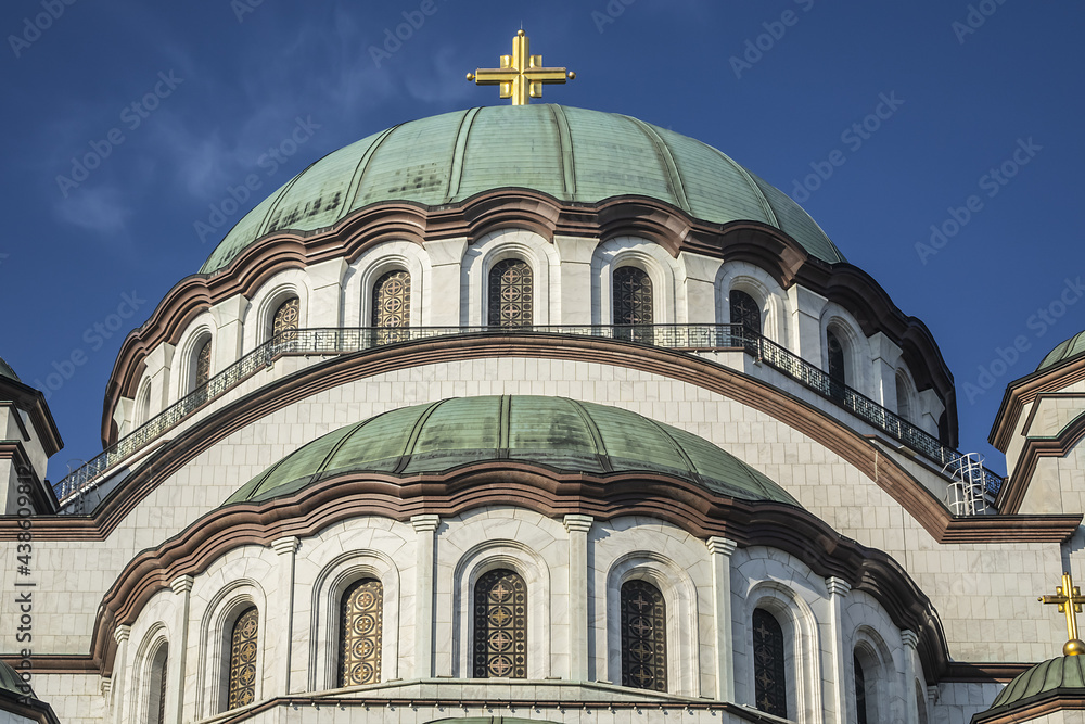 Detail of Church of Saint Sava (