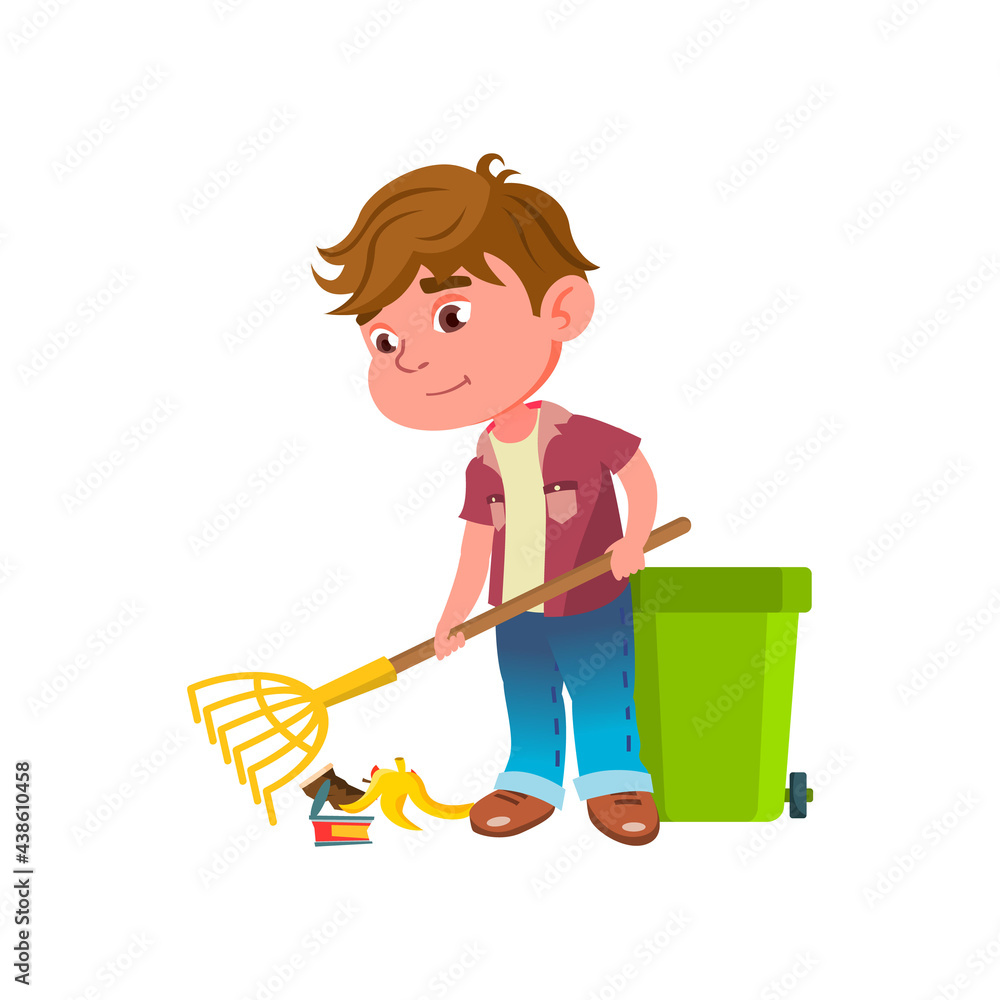 little boy child cleaning trash on street cartoon vector. little boy child cleaning trash on street character. isolated flat cartoon illustration little boy child cleaning trash on street cartoon vector. little boy child cleaning trash on street character. isolated flat cartoon illustration