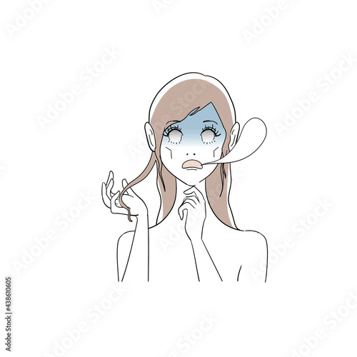 女性の髪の悩み　ハリがない