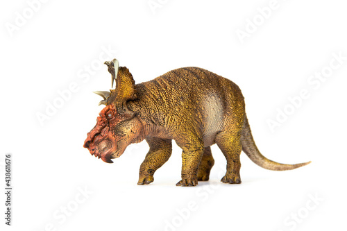 Pachyrhinosaurus herbivores dinosaur living in Late Cretaceous. isolated on white background.