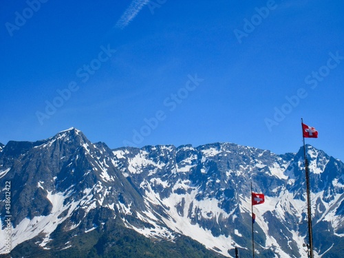 Swiss alps at Gotthard pass