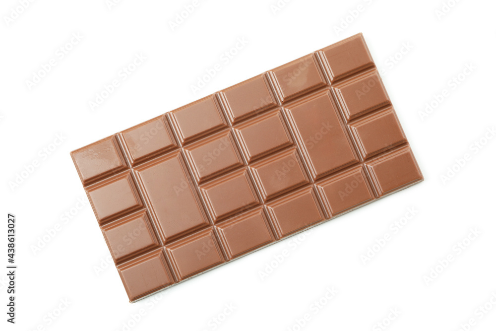 Tasty chocolate bar isolated on white background Tasty chocolate bar isolated on white background