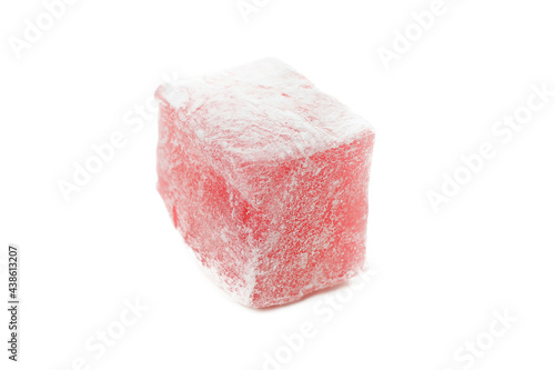Delicious turkish delight isolated on white background