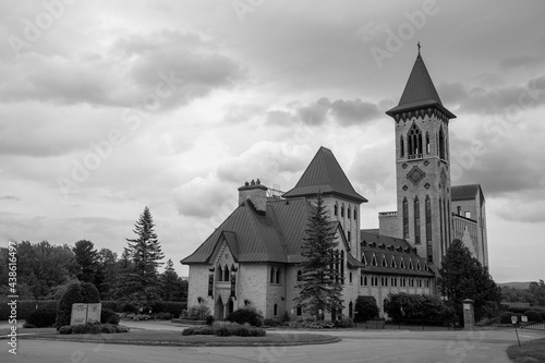 Photo Benedictine monastery in the Estrie region, in Quebec, Canada