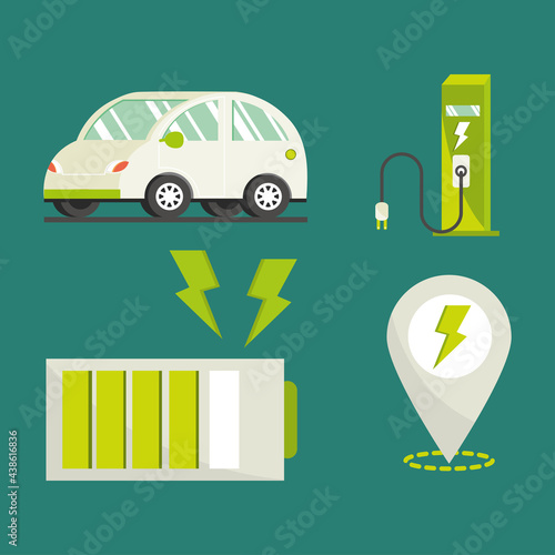 electric car icons