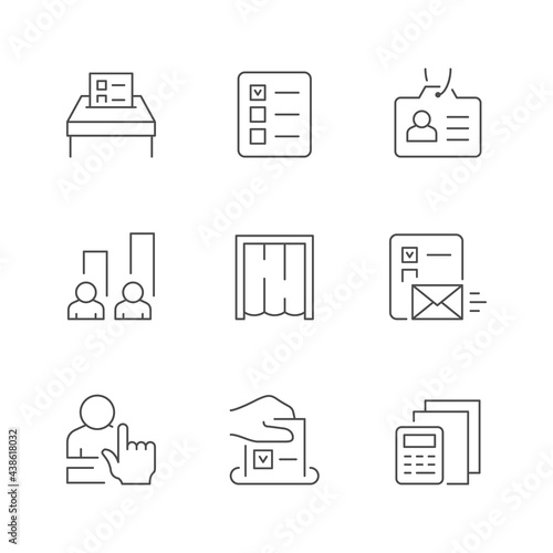 Set line icons of voting