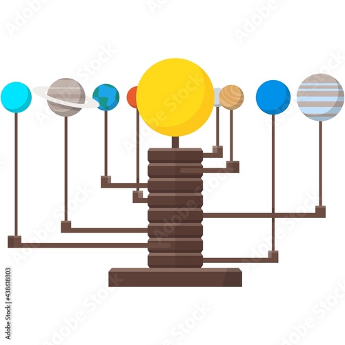 Solar system Copernicus desktop model vector illustration