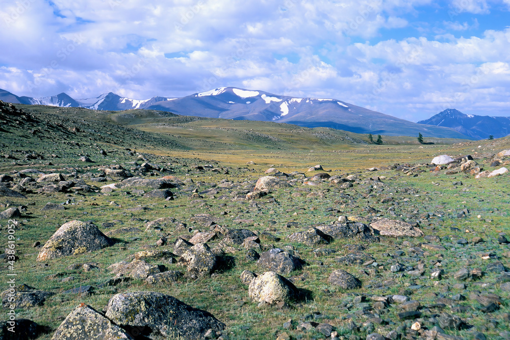 Landscape around Khurgan lake, Altai Mountains, Bayan-Olgii Province, Mongolia