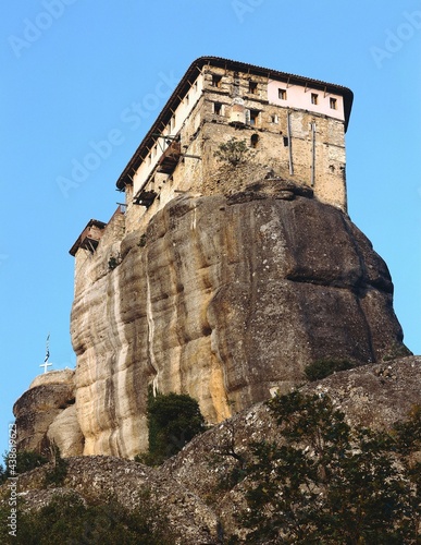 greece, meteora monasteries, monastery, roussanou, rocks, meteora monastery, building, architecture, culture, mountain landscape, unesco world heritage site, place of interest,  photo