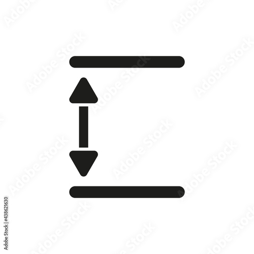 Text editor button, line spacing icon. Usage for web and mobile design.