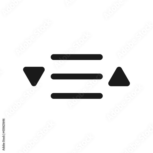 Set Line Spacing Icon. Text Editor Button For UI Design.