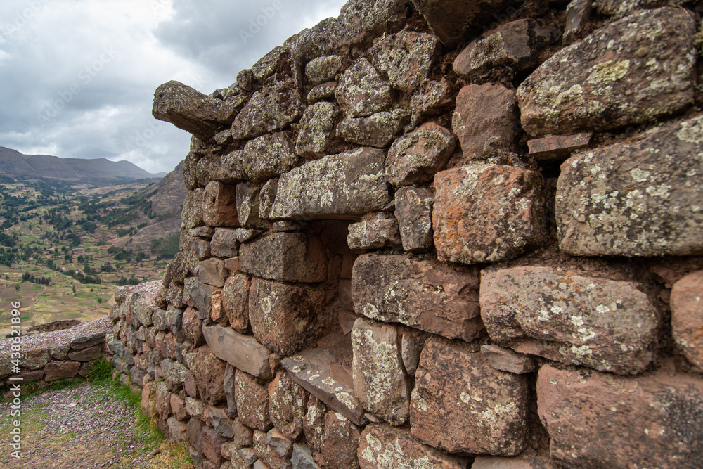 Pisac Archaeological Park, Calca, Cuzco, Peru on October 9, 2014. Ruins and tourist visits. Pisac Archaeological Park, Calca, Cuzco, Peru on October 9, 2014. Ruins and tourist visits.