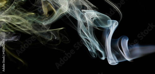 Colorful abstract smoke flow