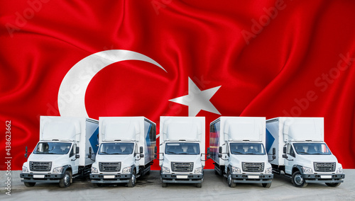 Bild auf Leinwand Turkey flag in the background
