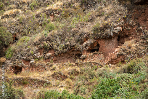 Pisac Archaeological Park, Calca, Cuzco, Peru on October 9, 2014. Ruins and tourist visits.