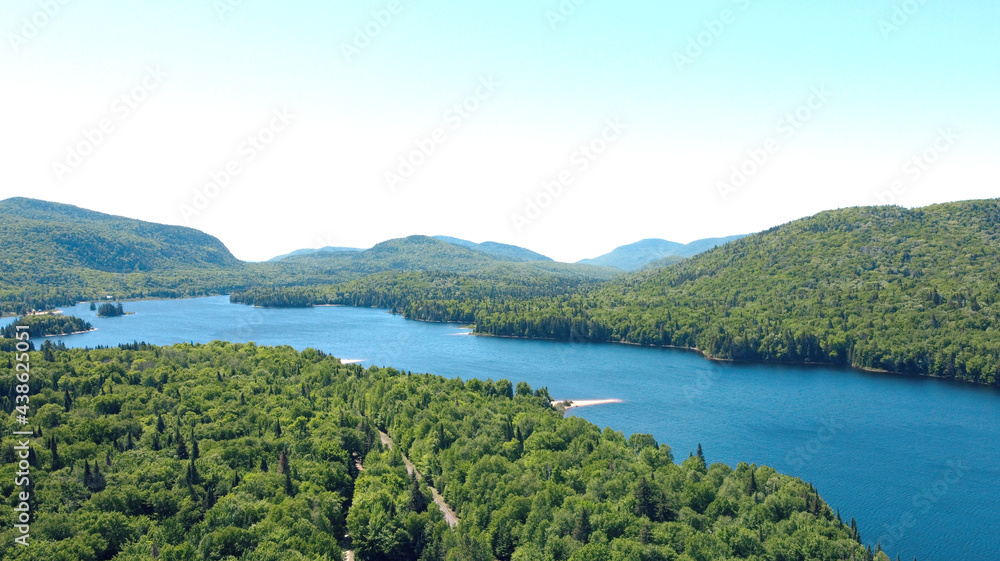 Lake with forest in Tremblant Quebec Lake with forest in Tremblant Quebec