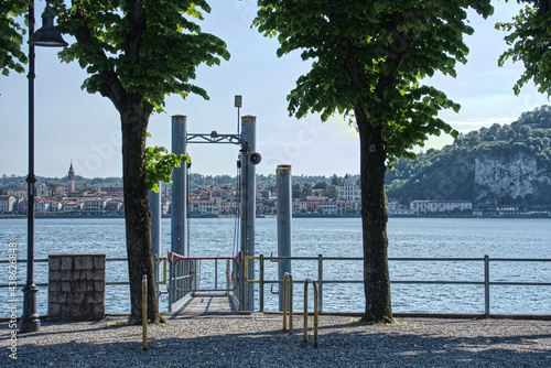 фотографія View from the Lago Maggiore landing stage in Angera over to Arona