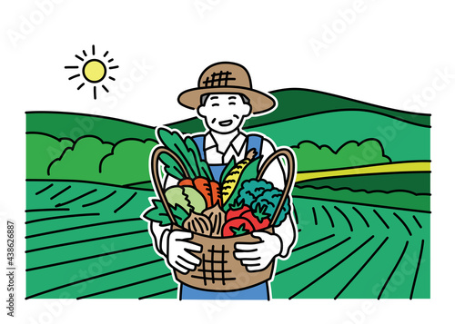 飢餓をゼロに　豊かな食材のイラスト