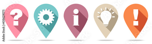 Fünf Pins Frage Idee Information Zahnrad Und Antwort