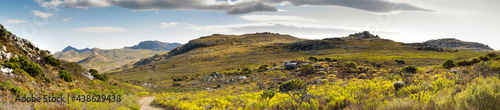 Dirt Track hiking paths on top of a mountain by the coast