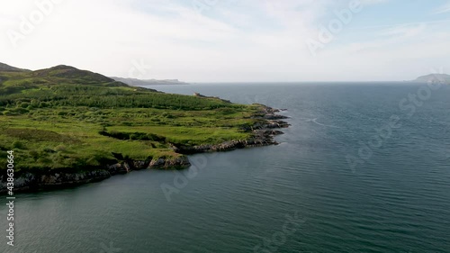 Aerial view of Lough Swilly and Knockalla Fort in County Donegal - Ireland photo