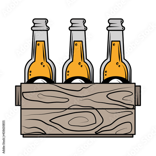 beer bottles in box