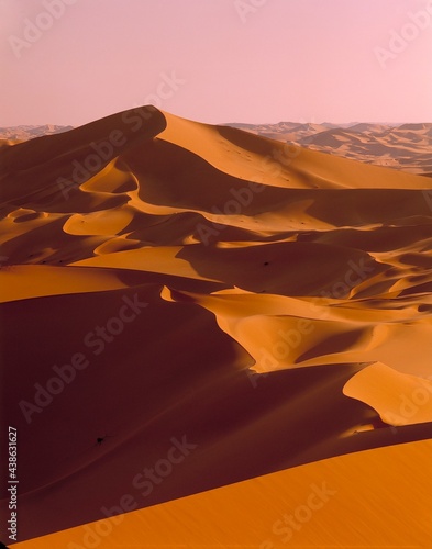 algeria, sahara, western erg, dunes, africa, north africa, desert, sand dunes, dune landscape, great erg, overview, drought, dryness, heat, nature, landscape,  photo