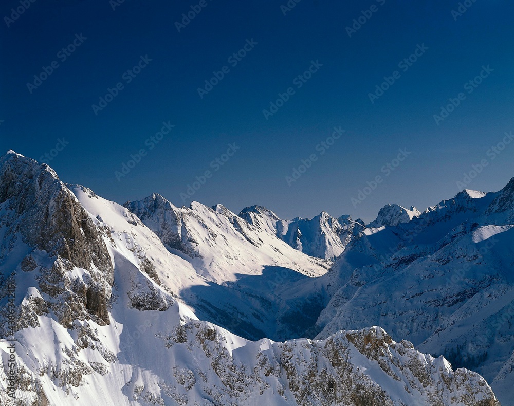 Germany, Austria, border area, mountains, Karwendel, Karwendel valley, winter