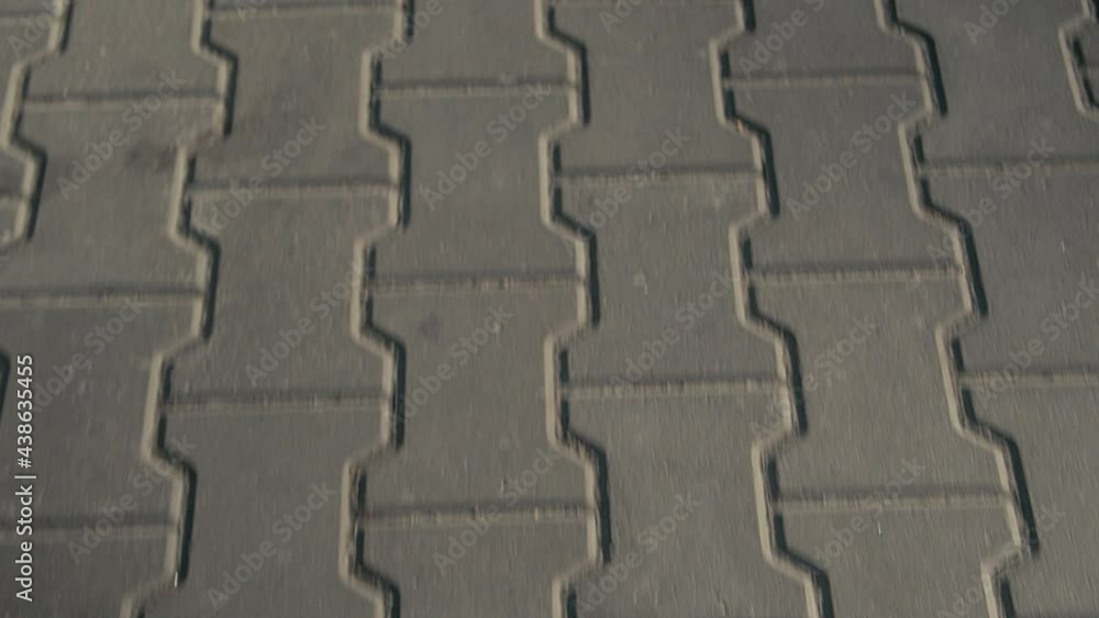 Smooth Movement Of The Camera Along The Paving Slabs Of Gray Smooth Movement Of The Camera Along The Paving Slabs Of Gray