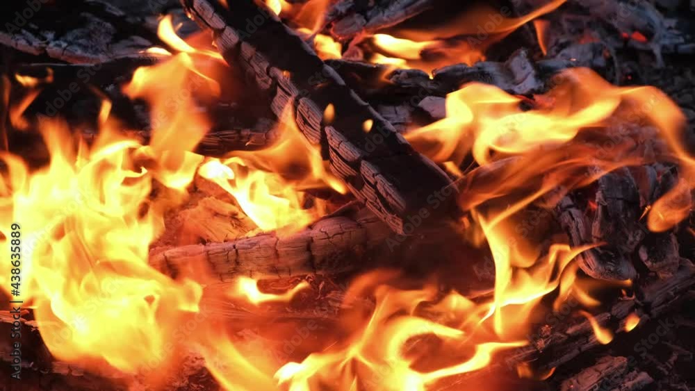 Background Flame Of A Burning Fire Close Up Hot Coals Background Flame Of A Burning Fire Close Up Hot Coals