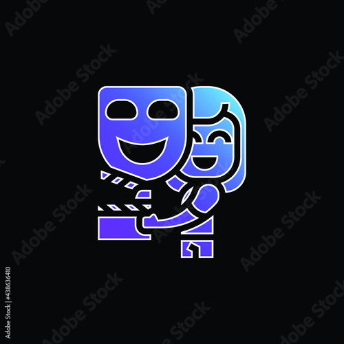 Acting blue gradient vector icon