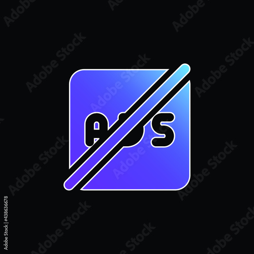 Ad Block blue gradient vector icon