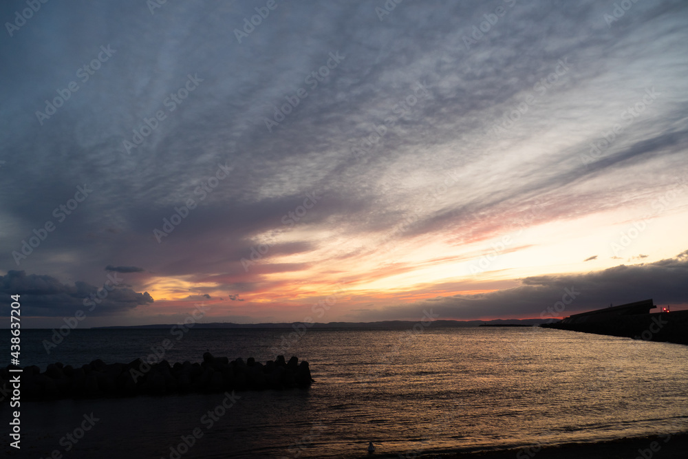 稚内港の夕景 稚内港の夕景