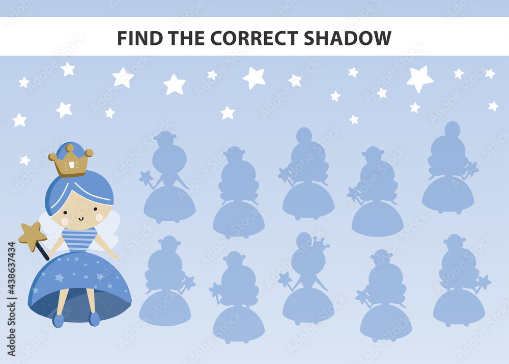 Tooth Fairy find the correct shadow game for kids. Fun activity to reduce toddler's anxiety before dentist appointment. First tooth party game. Tooth Fairy find the correct shadow game for kids. Fun activity to reduce toddler's anxiety before dentist appointment. First tooth party game.