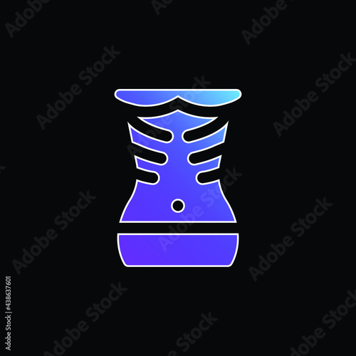 Anorexia blue gradient vector icon