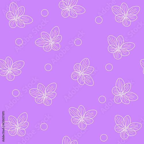 Cute childish seamless vector pattern with flowers. Pattern for children's textiles and clothing. Vector pattern for newborns.