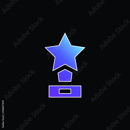 Award blue gradient vector icon