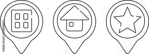 アイコン　地図　目的地　ゴール