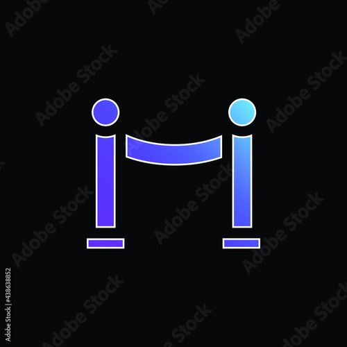 Barrier blue gradient vector icon