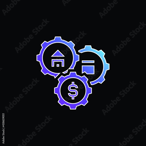 Assets blue gradient vector icon