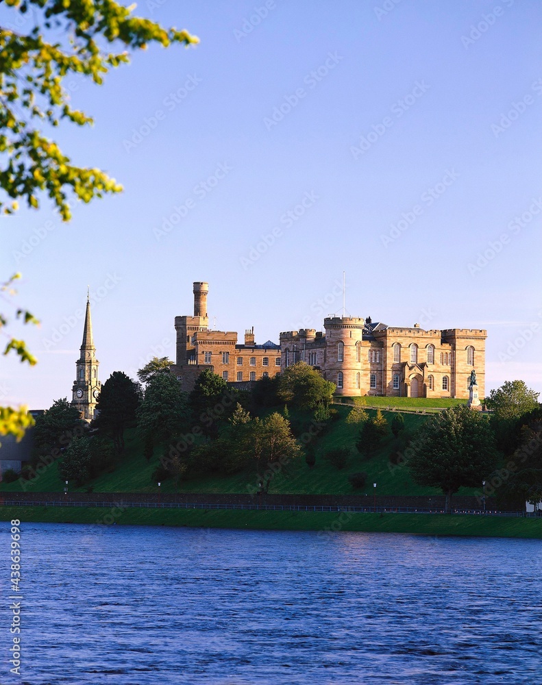 great britain, scotland, inverness, castle, river ness, inverness-castle, fortress, building, architecture, culture, palace, architectural style, victorian, 
