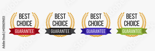 Best choice badge logo with modern icon, label vector for product packaging
