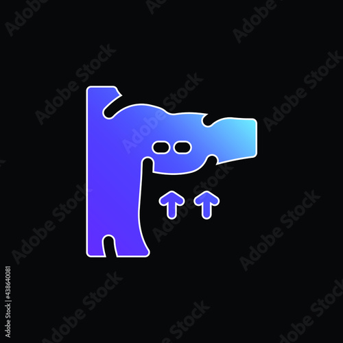 Arm blue gradient vector icon