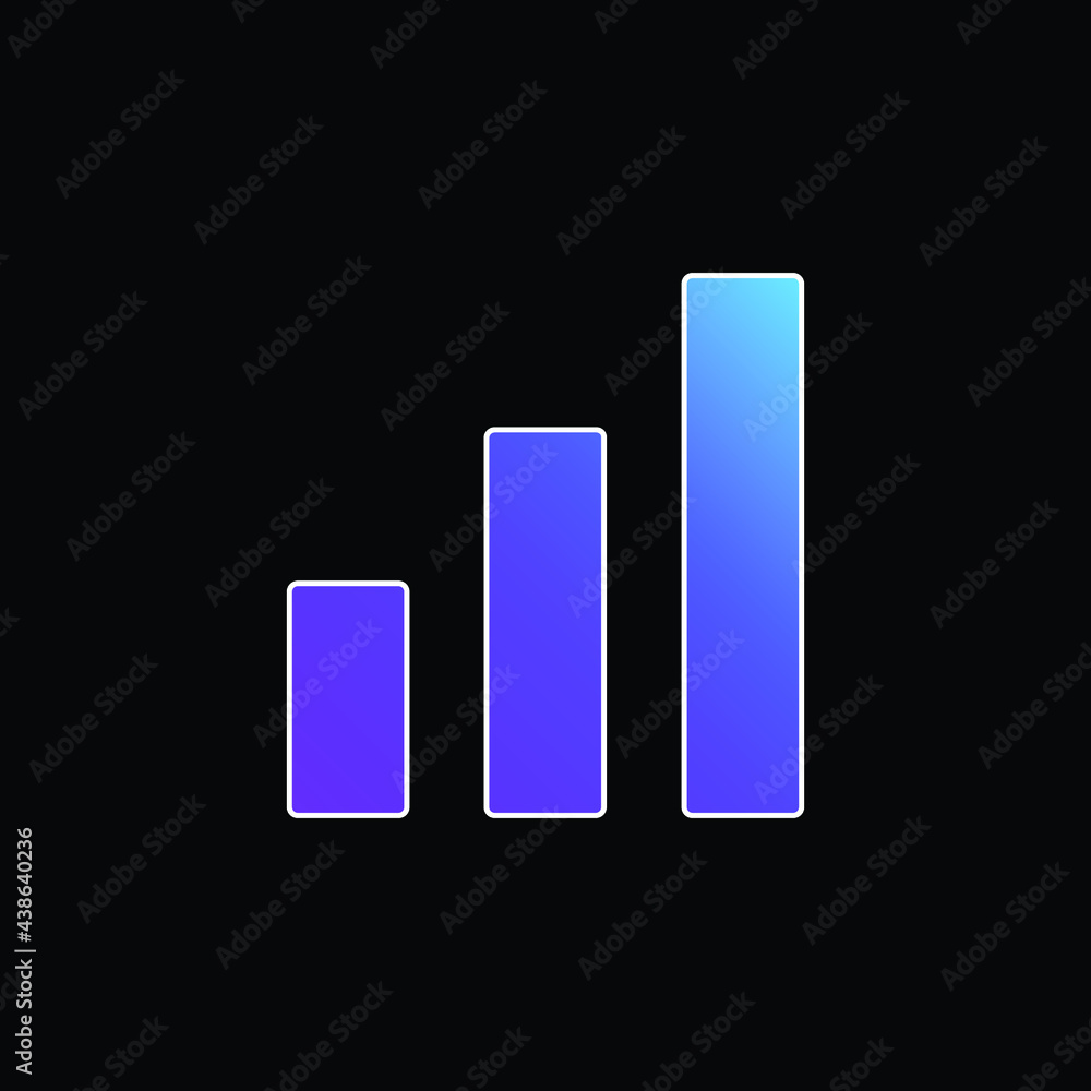 Bars Graphic blue gradient vector icon Bars Graphic blue gradient vector icon