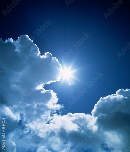 cloudy sky, sun, backlight, sky, clouds, light, sun rays, planet, heat, cloudy mood, blue, white, 