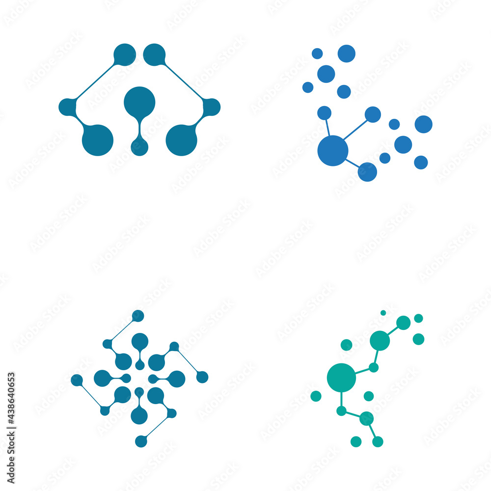 Fototapeta premium Molecule symbol logo template vector illustration design