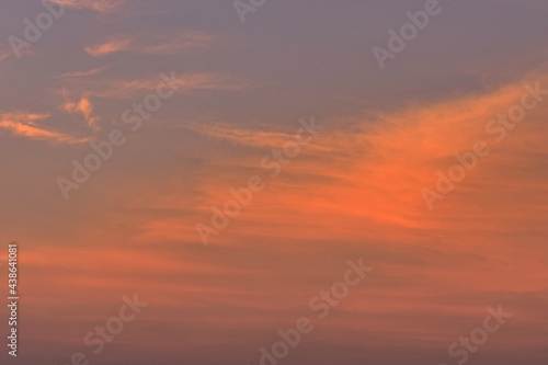 Sunset sky on evening time in summer season, cloud and sky background © chiradech