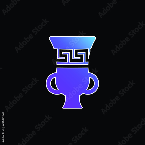 Amphora blue gradient vector icon